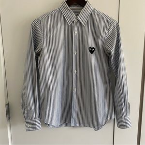 CDG Play Striped Cotton Blouse M